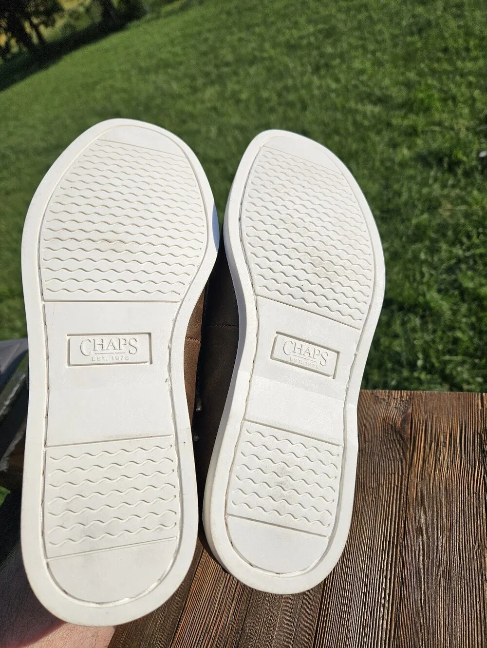 New CHAPS Benny Brown Memory Foam Boat Shoes